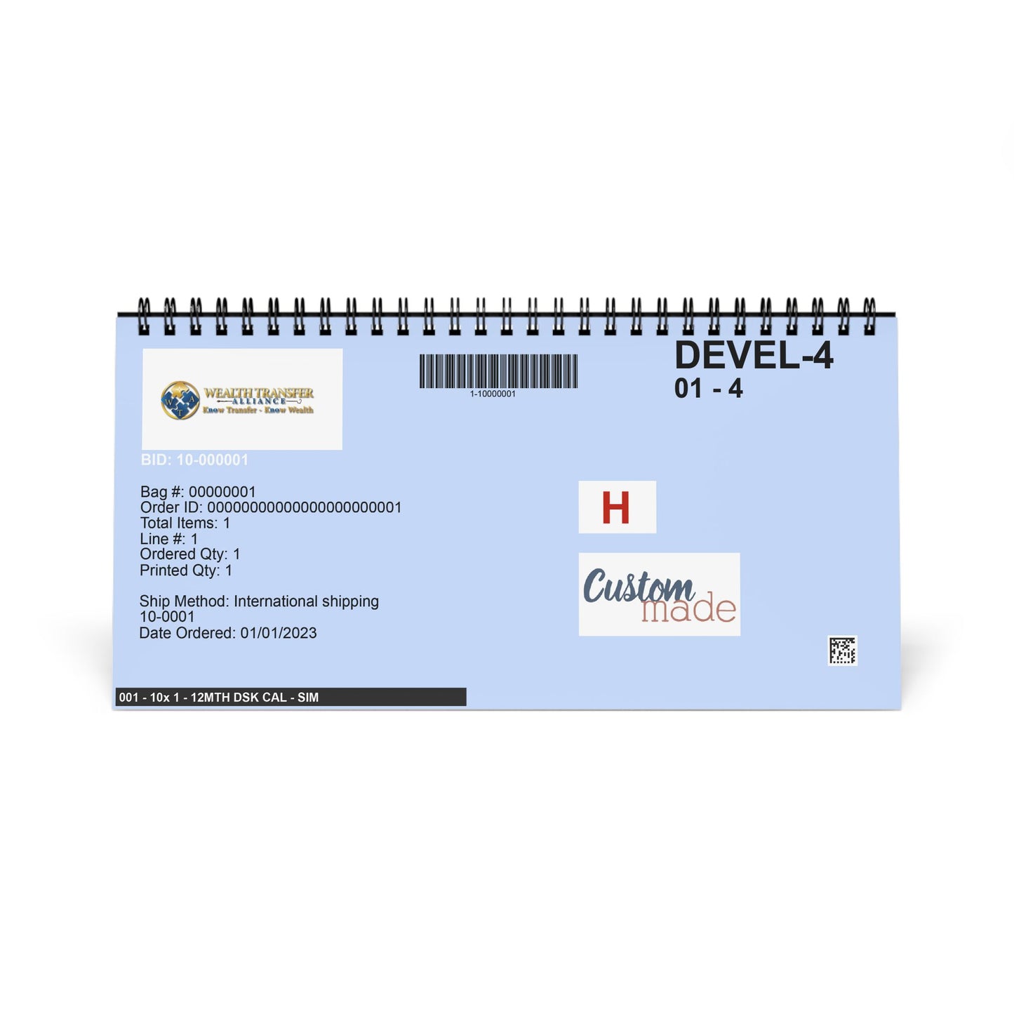 Desktop Calendar (2025 grid)